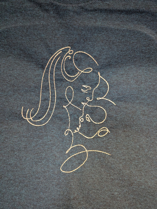 Mum and Baby Outline T-shirt Adult